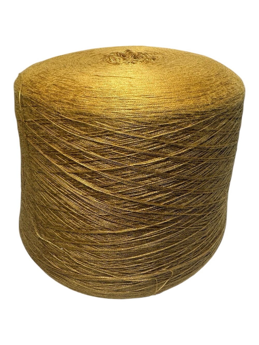 Gold Yarn Cone for Knitting and Crafts